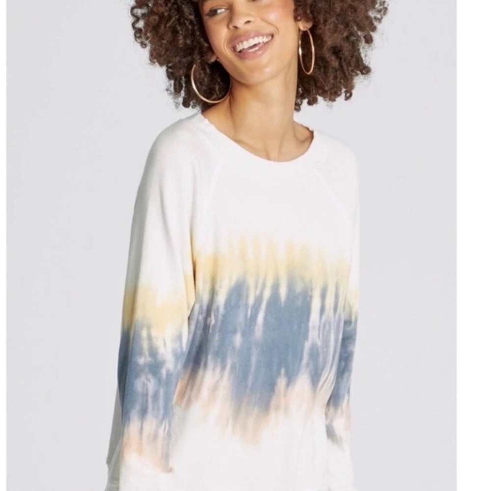 Wildfox Women's Tie-Dye Top - Cream, Gray, and Orange